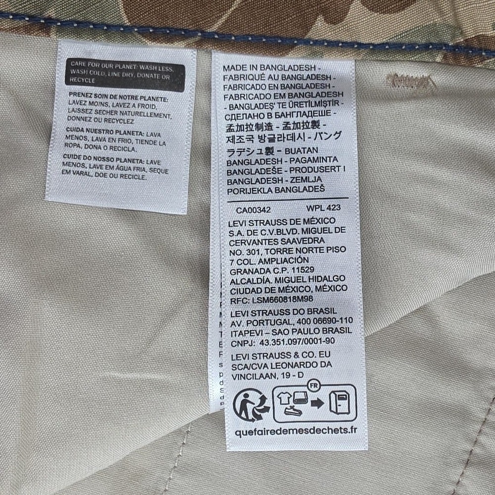 Levi's‎ XX Cargo Baggy Camo Pants Men's 36x32 100% Cotton NEW Utility NWT 6 Pkts - Picture 7 of 16